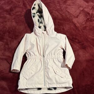 C&C California Pink Hooded Jacket with Animal Print Lining